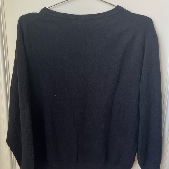 J. Crew Cashmere Relaxed V-Neck Sweater In Black Size XXS - Picture 3 of 7